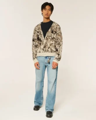 Kastiger, flauschiger Cardigan