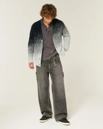 Kastiger, flauschiger Cardigan
