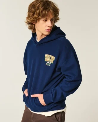 Kastiger Hoodie mit Grafikprint „Fighting Irish“ der University of Notre Dame