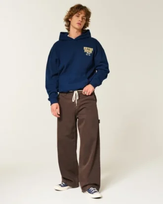 Kastiger Hoodie mit Grafikprint „Fighting Irish“ der University of Notre Dame