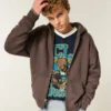 Kastiger Hoodie mit Reißverschluss Kastiger Hoodie mit Reißverschluss