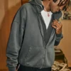 Kastiger Hoodie mit Reißverschluss Kastiger Hoodie mit Reißverschluss