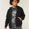 Kastiger Hoodie mit Reißverschluss Kastiger Hoodie mit Reißverschluss