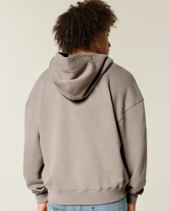 Kastiger Hoodie mit Reißverschluss