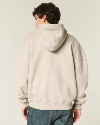 Kastiger Hoodie mit Reißverschluss