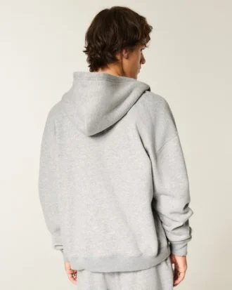 Kastiger Hoodie mit Reißverschluss