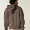 Kastiger Hoodie mit Reißverschluss