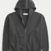 Kastiger Hoodie mit Reißverschluss Kastiger Hoodie mit Reißverschluss
