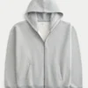 Kastiger Hoodie mit Reißverschluss Kastiger Hoodie mit Reißverschluss