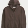 Kastiger Hoodie mit Reißverschluss Kastiger Hoodie mit Reißverschluss