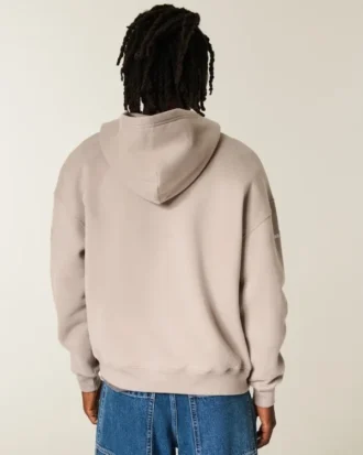 Kastiger Hoodie mit Reißverschluss und NASCAR-Grafik