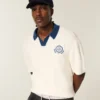 Kastiger Kurzarm-Pullover-Polo Kastiger Kurzarm-Pullover-Polo