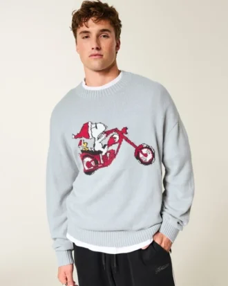 Kastiger Snoopy-Grafik-Pullover