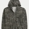 Kastiger Thermal-Camo-Hoodie mit Reißverschluss Kastiger Thermal-Camo-Hoodie mit Reißverschluss