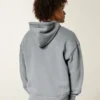 Kastiger, thermofutterter Kapuzenpullover mit Reißverschluss