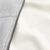 Kastiger, thermofutterter Kapuzenpullover mit Reißverschluss