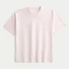 Kastiges Crew-T-Shirt aus schwerer Baumwolle Kastiges Crew-T-Shirt aus schwerer Baumwolle