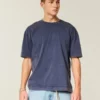 Kastiges Crew-T-Shirt aus schwerer Baumwolle Kastiges Crew-T-Shirt aus schwerer Baumwolle