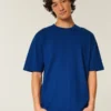Kastiges Crew-T-Shirt aus schwerer Baumwolle Kastiges Crew-T-Shirt aus schwerer Baumwolle
