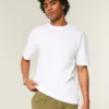 Kastiges Crew-T-Shirt aus schwerer Baumwolle Kastiges Crew-T-Shirt aus schwerer Baumwolle