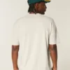 Kastiges Crew-T-Shirt aus schwerer Baumwolle Kastiges Crew-T-Shirt aus schwerer Baumwolle
