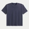 Kastiges Crew-T-Shirt aus schwerer Baumwolle Kastiges Crew-T-Shirt aus schwerer Baumwolle
