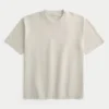 Kastiges Crew-T-Shirt aus schwerer Baumwolle Kastiges Crew-T-Shirt aus schwerer Baumwolle
