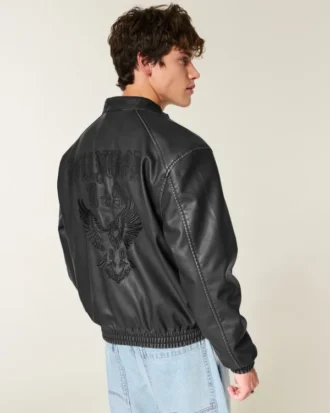 Kunstlederjacke mit Hollywood-Grafik
