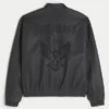 Kunstlederjacke mit Hollywood-Grafik Kunstlederjacke mit Hollywood-Grafik