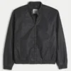 Kunstlederjacke mit Hollywood-Grafik Kunstlederjacke mit Hollywood-Grafik