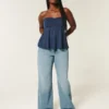 Kurvige Baggy-Jeans mit hoher Leibhöhe Kurvige Baggy-Jeans mit hoher Leibhöhe