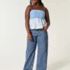 Kurvige Baggy-Jeans mit niedriger Leibhöhe und mittlerer Waschung Kurvige Baggy-Jeans mit niedriger Leibhöhe und mittlerer Waschung