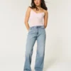 Kurvige High-Rise-Baggy-Jeans in mittlerer Waschung Kurvige High-Rise-Baggy-Jeans in mittlerer Waschung