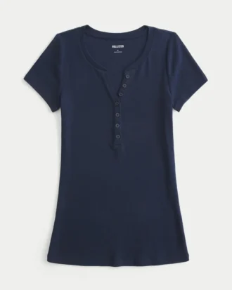 Kurzarm-Y2K-Henley