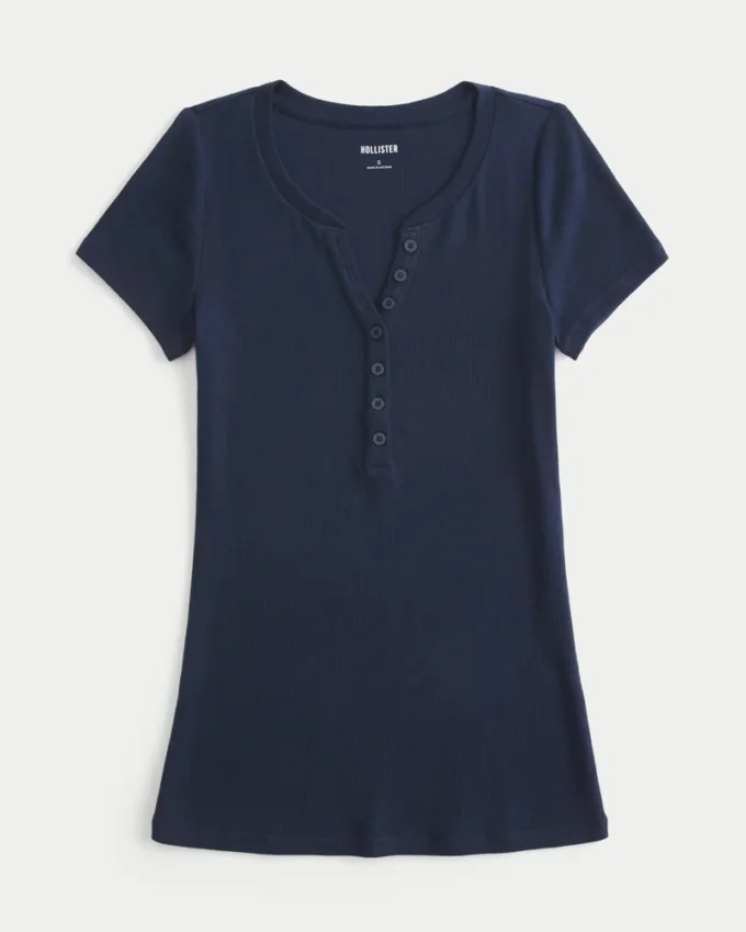 Kurzarm-Y2K-Henley Kurzarm-Y2K-Henley