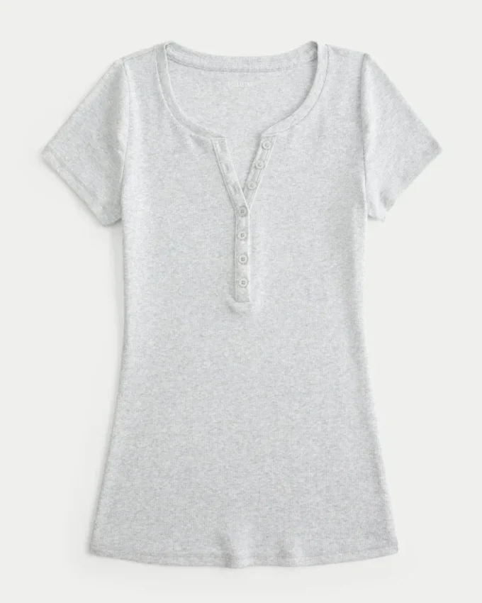 Kurzarm-Y2K-Henley Kurzarm-Y2K-Henley