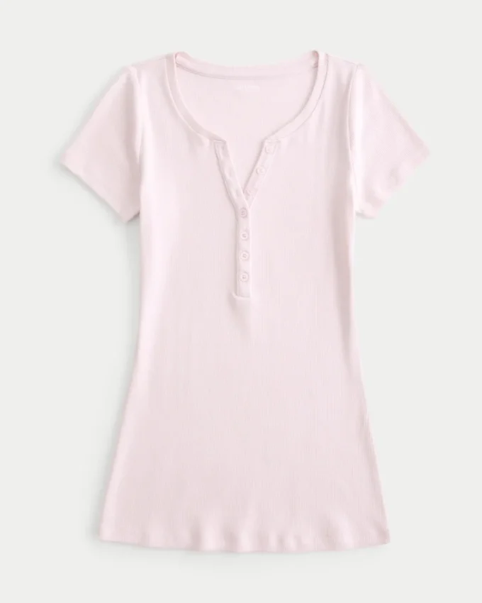 Kurzarm-Y2K-Henley Kurzarm-Y2K-Henley