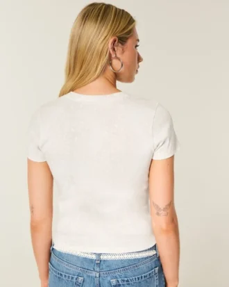 Kurzärmeliges Baby-T-Shirt mit Reh-Print