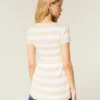 Kurzärmeliges Henley-Babydoll-Oberteil Kurzärmeliges Henley-Babydoll-Oberteil