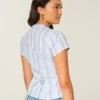 Kurzärmeliges Henley-Shirt mit V-Ausschnitt Kurzärmeliges Henley-Shirt mit V-Ausschnitt