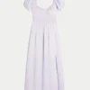 Kurzärmeliges Maxikleid mit offenem Rücken