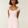 Kurzärmeliges Minikleid mit Knopfleiste