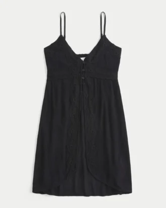 Lang geschnittenes Tanktop mit Spitzenverzierung