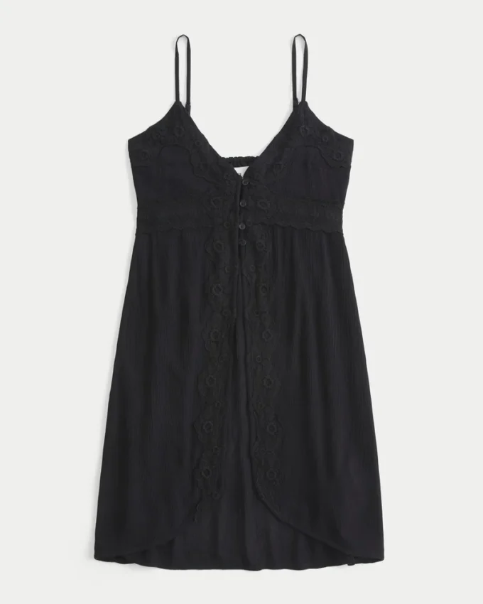 Lang geschnittenes Tanktop mit Spitzenverzierung