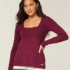 Langärmeliges Babydoll mit quadratischem Ausschnitt Langärmeliges Babydoll mit quadratischem Ausschnitt