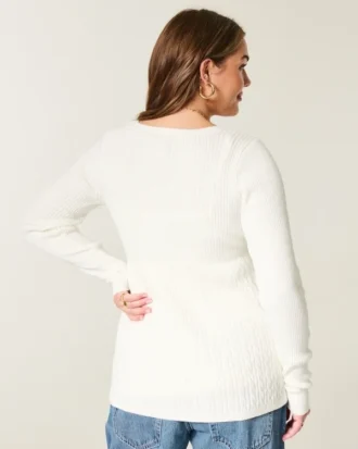Langärmeliges Babydoll mit quadratischem Ausschnitt Langärmeliges Babydoll mit quadratischem Ausschnitt