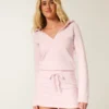 Langärmeliges Fleecekleid mit Kapuze Langärmeliges Fleecekleid mit Kapuze