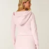 Langärmeliges Fleecekleid mit Kapuze Langärmeliges Fleecekleid mit Kapuze
