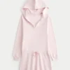 Langärmeliges Fleecekleid mit Kapuze Langärmeliges Fleecekleid mit Kapuze