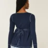 Langärmeliges Henley-Babydoll-Oberteil Langärmeliges Henley-Babydoll-Oberteil